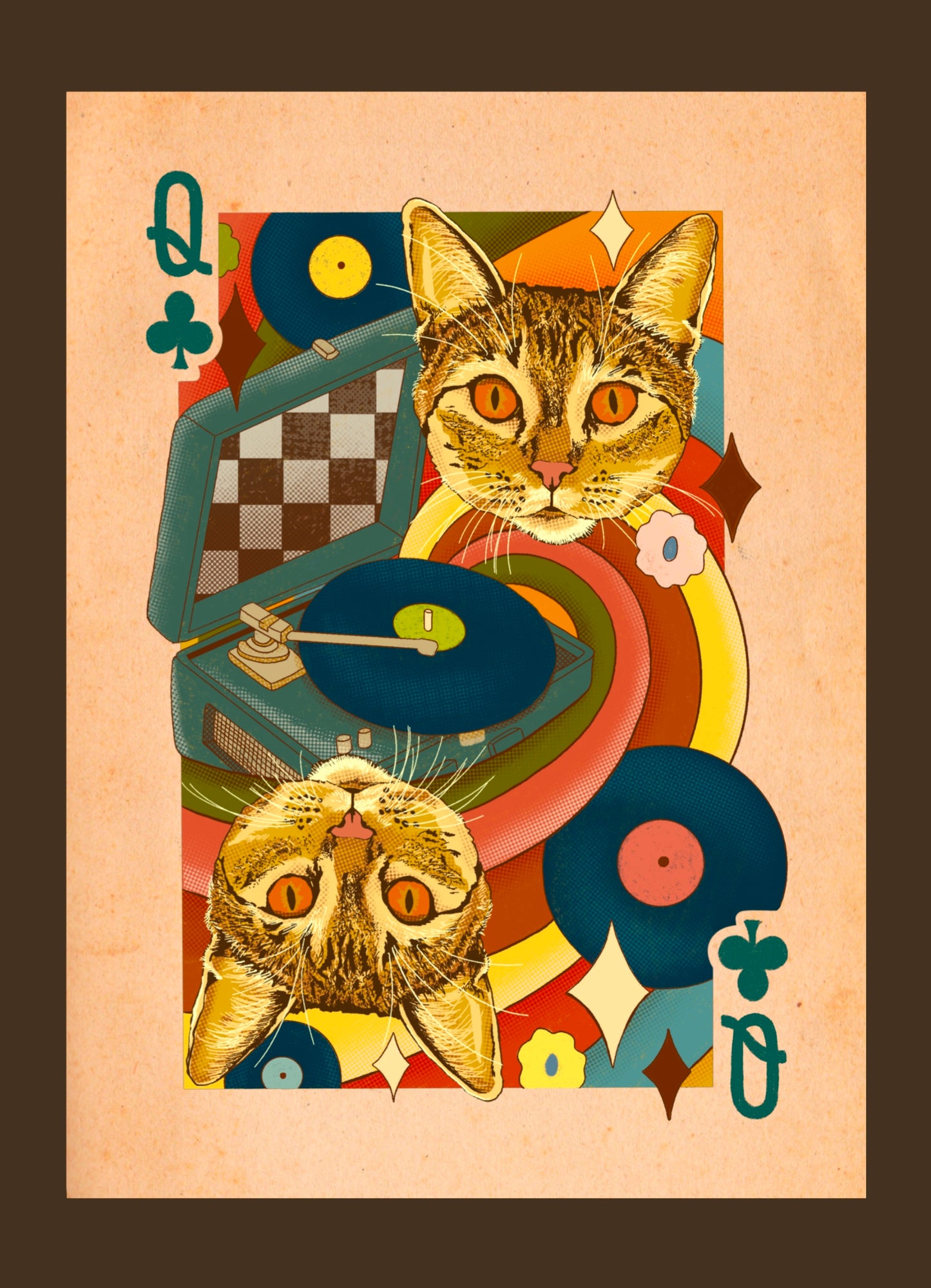 Queen of Clubs Print