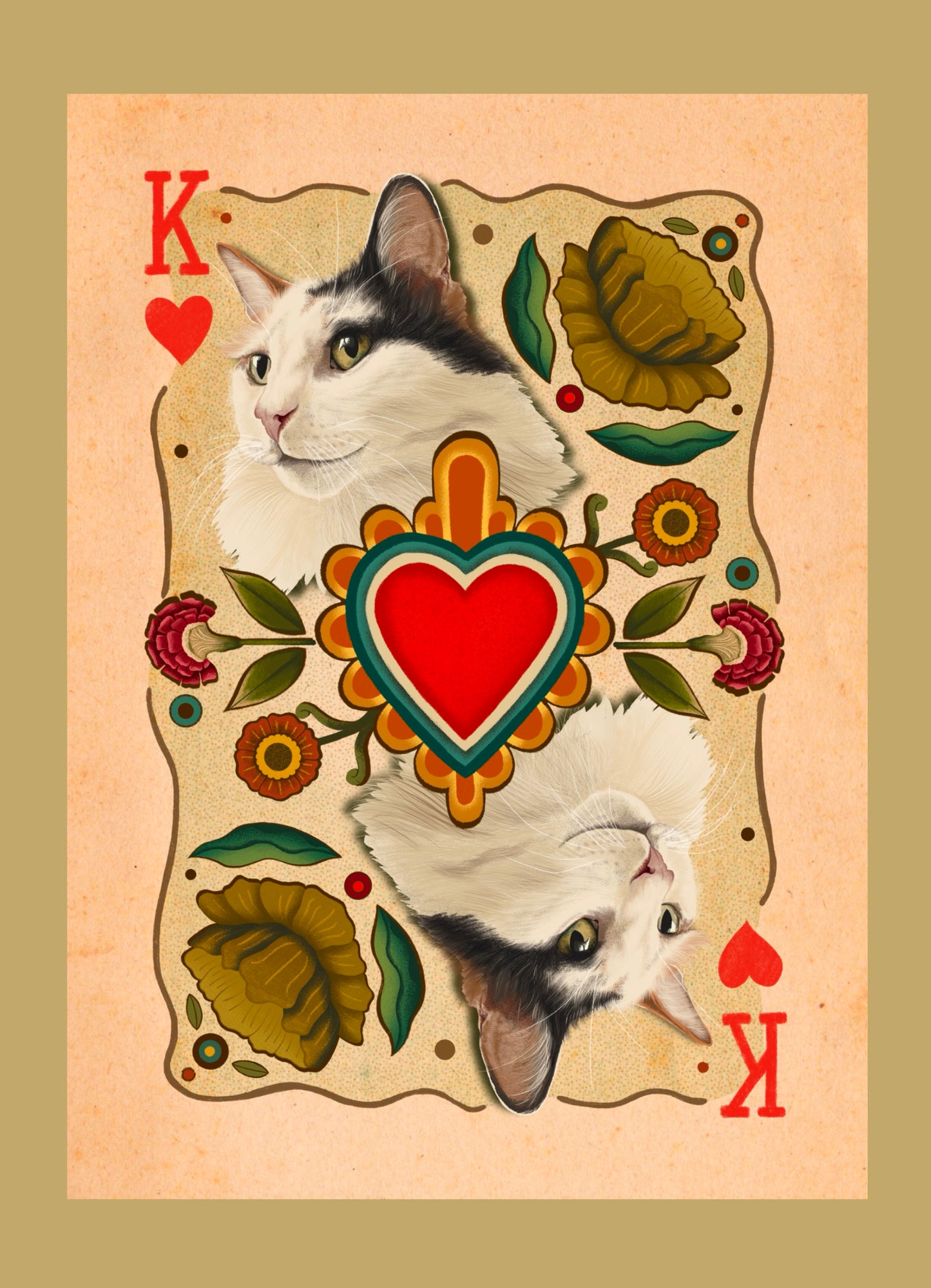 King of Hearts Print